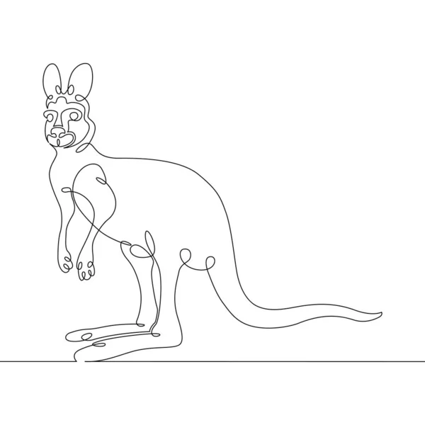 Vadon élő állatok kenguru ausztrál — Stock Vector