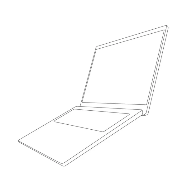 Laptop device tablet computer — Stock vektor