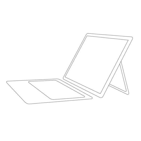 Laptop-Gerät Tablet-Computer — Stockvektor