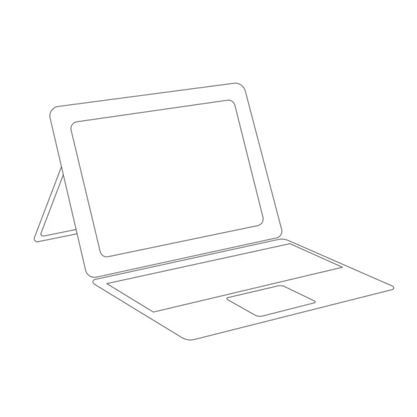 Computador tablet dispositivo laptop —  Vetores de Stock