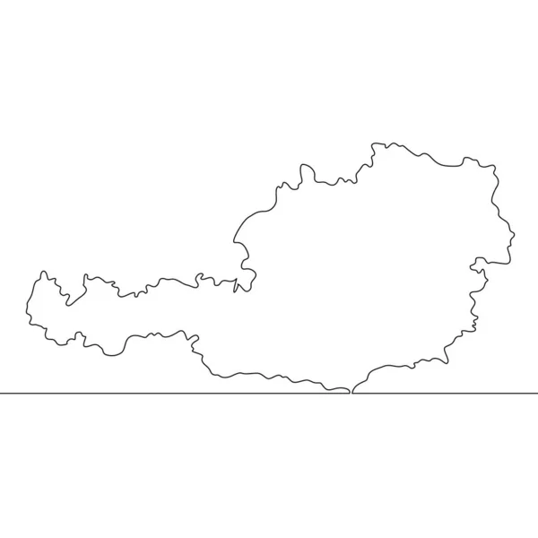 Österreich Länderkarte Grenze — Stockvektor
