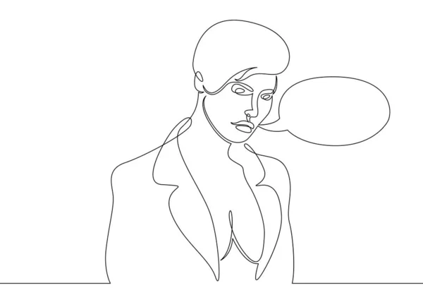 One continuous single drawn character line from comics. — Stock Photo, Image