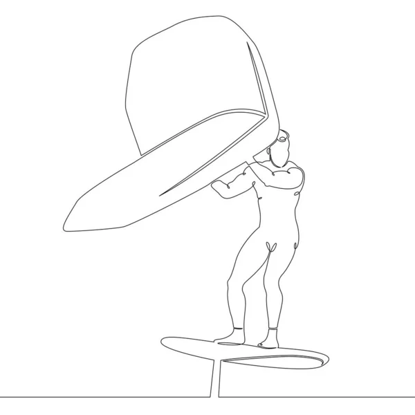 Wing-Surfer, vela no tabuleiro, vela asa na mão — Fotografia de Stock