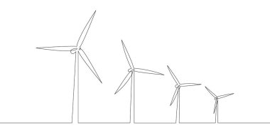 Temiz, ekolojik yenilenebilir enerji. Yel değirmeni. Ekoloji.