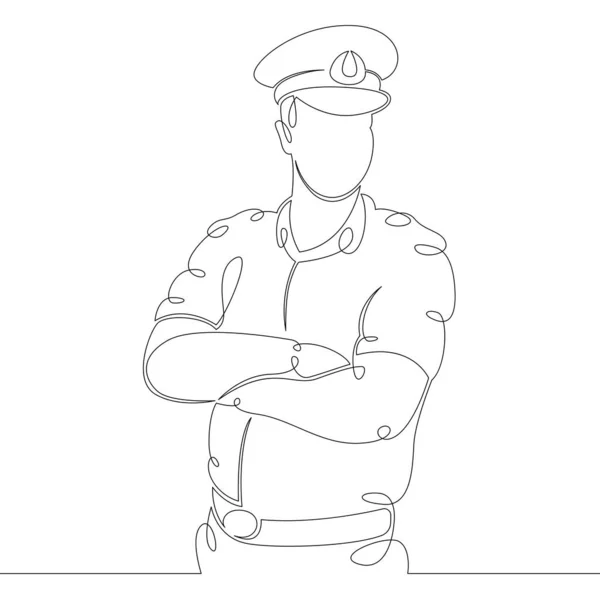 Portret zeeman zeeman in uniform — Stockvector