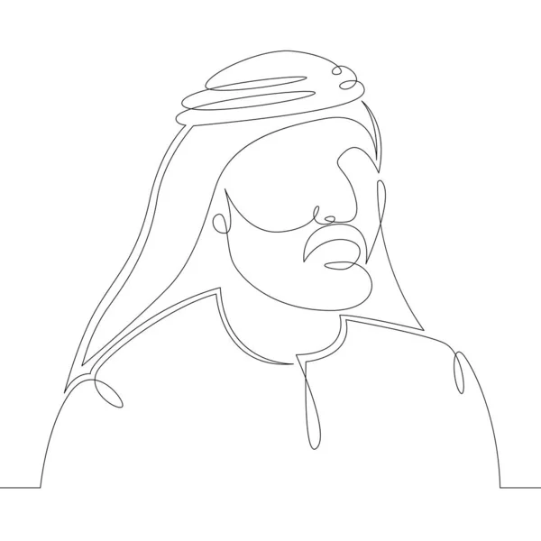 Arabo maschio orientale in costume nazionale kandura — Foto Stock