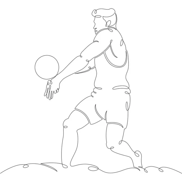 Beachvolleyballerin mit männlichem Charakter — Stockfoto