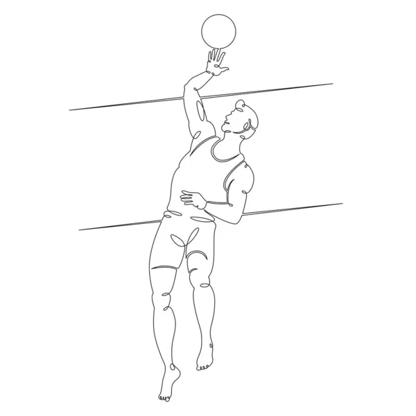男子沙滩排球选手 — 图库矢量图片