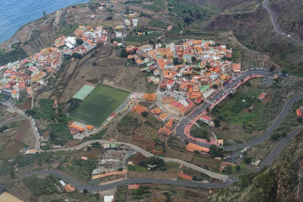 Luchtfoto van de jachthaven van San Sebastian in La Gomera, Canarische Eilanden — Stockfoto