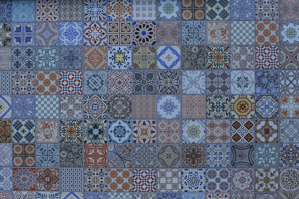 Лиссабонская плитка. яркий винтажный фон плитки — стоковое фото