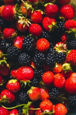 Taze ve organik çilek arka plan fotoğraf