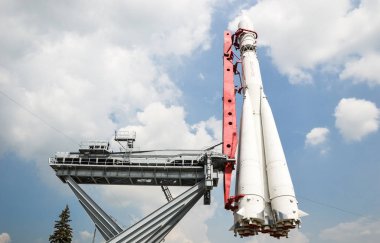 Moskova, Rusya - 29 Temmuz 2016. Roket, VDKNh 