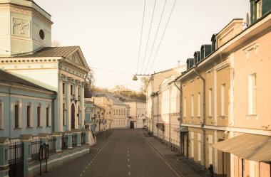 Moskova Merkezi sokak eski binalar