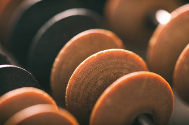 Yakın çekim makro fotoğraf vintage abaküs hesaplama için