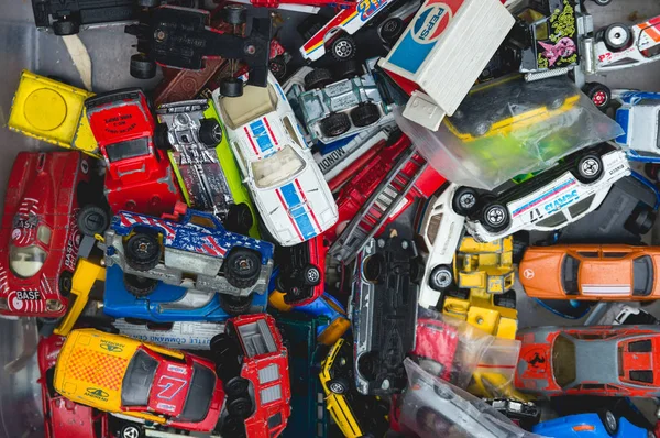 Moskova, Rusya - 21 Mayıs 2017. Eski araba oyuncak Vintage koleksiyonu