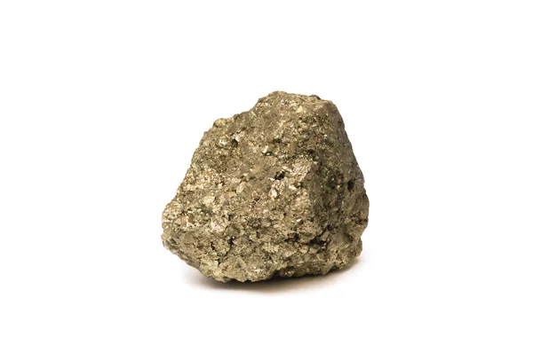 Арсенопірит - залізний арсеній сульфідний мінерал ізольований на білому тлі — стокове фото