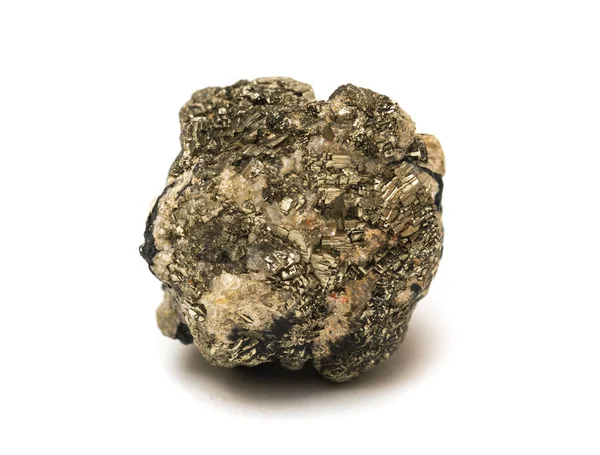 Каситовий оксид олова мінерал ізольований на білому тлі — стокове фото