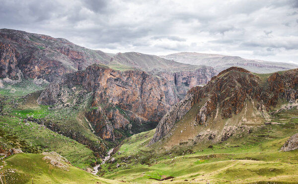 Amazing mountain landscape - view of the ridge with beautiful rocks