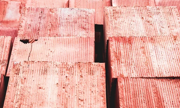 Ladrillos rojos para la construcción de imagen de fondo — Foto de Stock