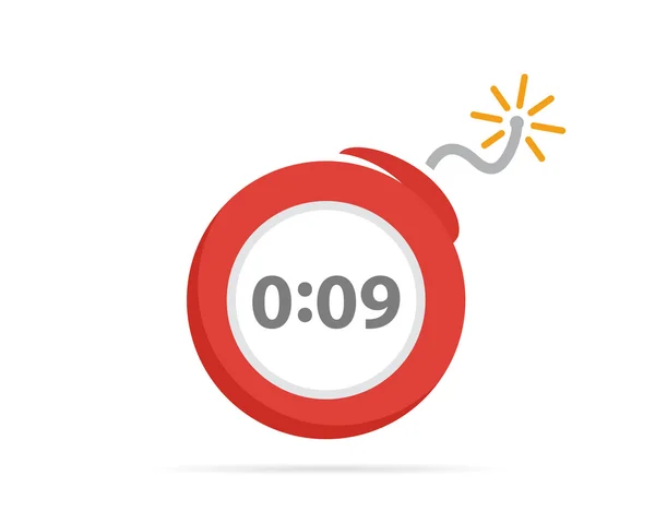 Vektor logo design kombination av en timer och bomb. Timer och bomb symbol eller ikon — Stock vektor