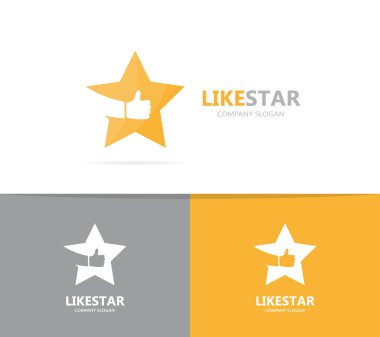 Vektör yıldız ve logo kombinasyonu gibi. Lider ve en iyi simge veya simgesi.