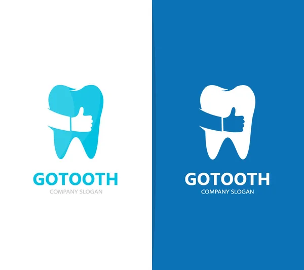 Vector de diente y combinación de logotipo similar. Dental y mejor símbolo o icono. Única clínica y plantilla de diseño de logotipos orales . — Vector de stock