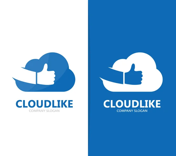 Vector van cloud en soortgelijke logo combinatie. Opslag en beste logo ontwerpsjabloon. — Stockvector
