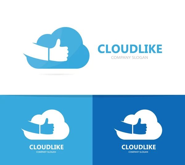 Vector van cloud en soortgelijke logo combinatie. Opslag en beste logo ontwerpsjabloon. — Stockvector