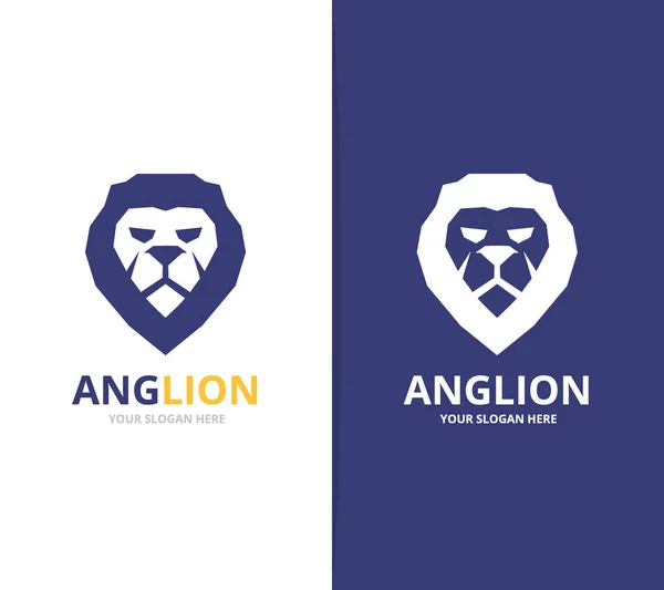 Modèle de logo ou de symbole vectoriel lion — Image vectorielle