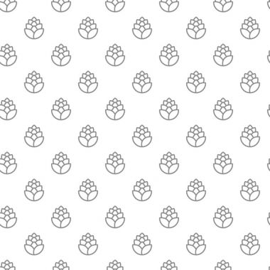 Çeşitli simgeler ve semboller üzerinde beyaz arka plan düz vektör çizim ile seamless modeli benzersiz dijital şerbetçiotu