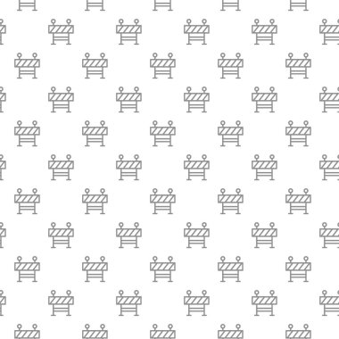 Çeşitli simgeler ve semboller üzerinde beyaz arka plan düz vektör çizim ile benzersiz dijital çit seamless modeli