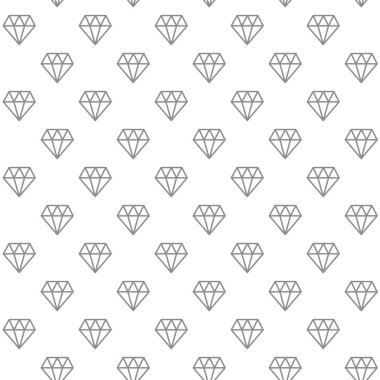 Çeşitli simgeler ve semboller üzerinde beyaz arka plan düz vektör çizim ile seamless modeli benzersiz dijital elmas