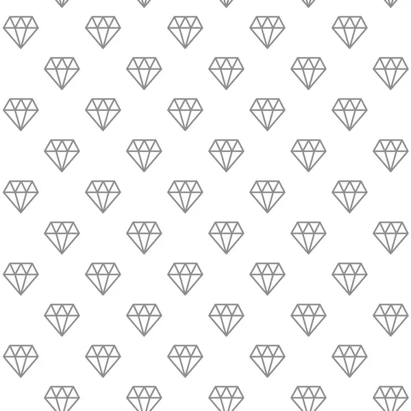 Diamants numériques uniques motif sans couture avec diverses icônes et symboles sur fond blanc illustration vectorielle plate — Image vectorielle