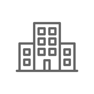 Basit yapı simgesi. Vektör çizim tasarım sembolü ve işareti. Düzenlenebilir inme. Beyaz arka plan üzerinde izole