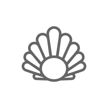 Bir kabuk satırı simgesi basit perl. Vektör çizim tasarım sembolü ve işareti. Düzenlenebilir inme. Beyaz arka plan üzerinde izole