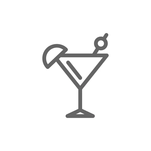Einfaches Cocktailzeilen-Symbol. Symbol- und Zeichenvektorgrafik. editierbarer Schlaganfall. isoliert auf weißem Hintergrund — Stockvektor