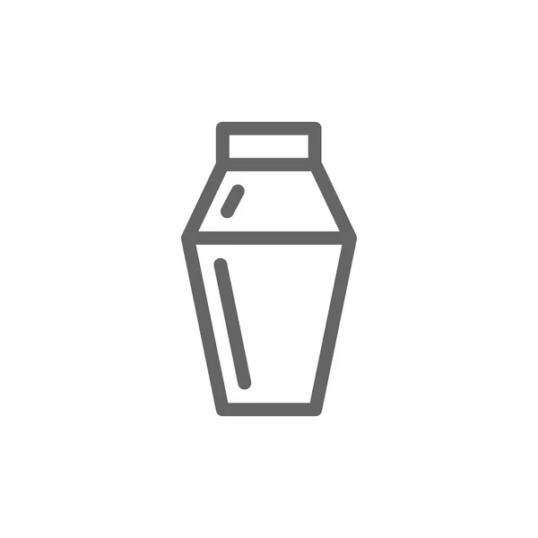 Enkel cocktail shaker rad ikon. Symbol och tecken vektor illustration design. Redigerbara Stroke. Isolerad på vit bakgrund — Stock vektor