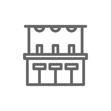 Basit Sayaç satırı simgesi bar. Vektör çizim tasarım sembolü ve işareti. Düzenlenebilir inme. Beyaz arka plan üzerinde izole