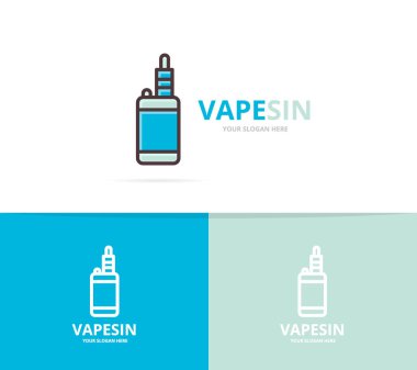 Vape logo vektör. Benzersiz elektronik sigara ve Buharlaştırıcı logo tasarım şablonu.
