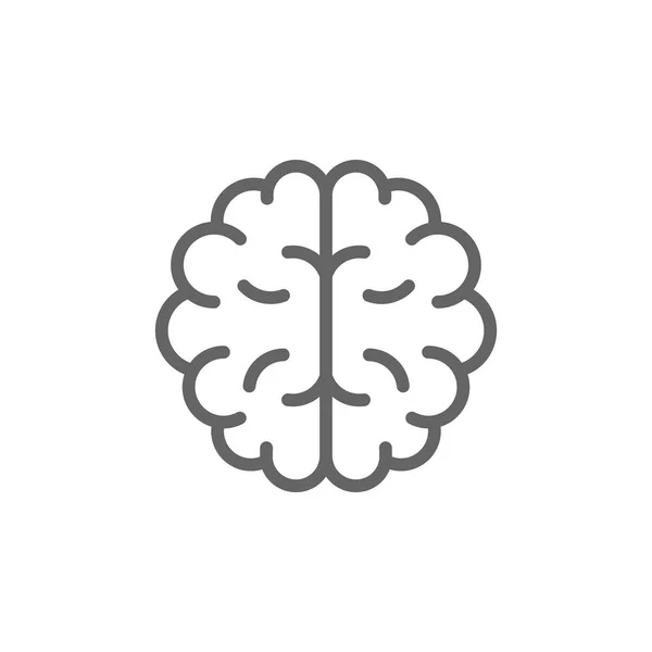 Eenvoudige hersenen lijn pictogram. Symbool en teken vector illustratie ontwerp. Geïsoleerd op witte achtergrond — Stockvector