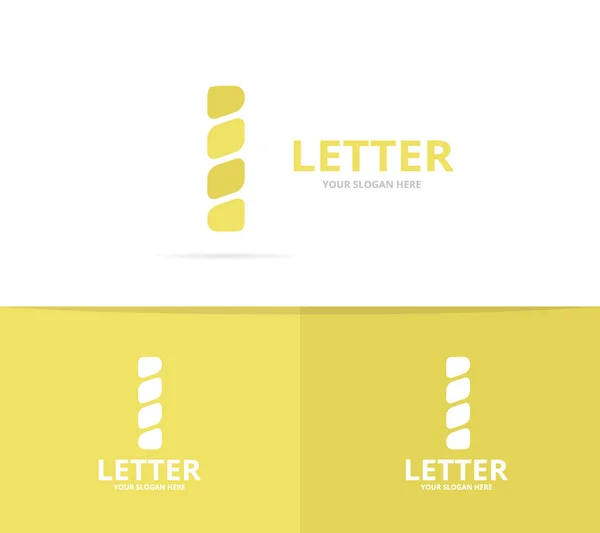 Einzigartige Vektorbuchstaben i logo design template. — Stockvektor