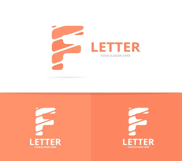 Ontwerpsjabloon voor unieke vector letter F-logo. — Stockvector