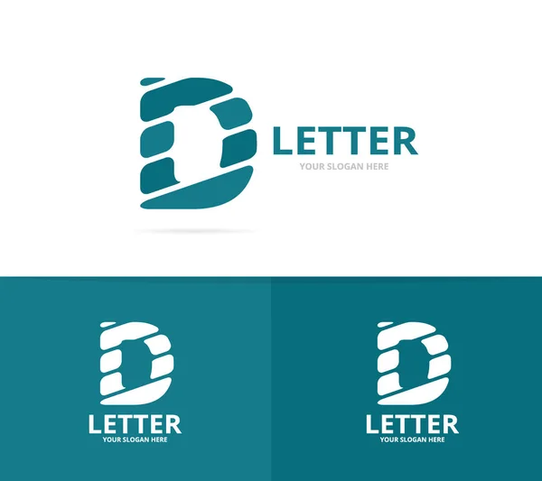 Unika vektor bokstaven D logo designmall. — Stock vektor