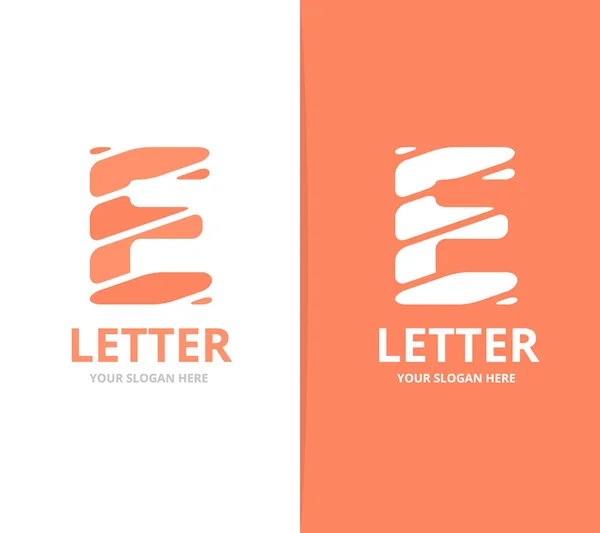 Ontwerpsjabloon voor unieke vector letter E logo. — Stockvector