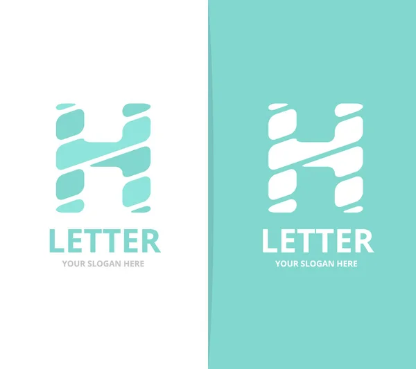 Unieke vector letter H logo ontwerpsjabloon. — Stockvector