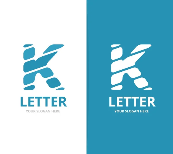 Unika vektor bokstaven K logo designmall. — Stock vektor