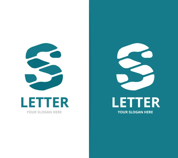 Unieke vector letter S logo ontwerpsjabloon. — Stockvector