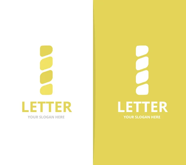 Unieke vector logo ontwerpsjabloon de letter I. — Stockvector