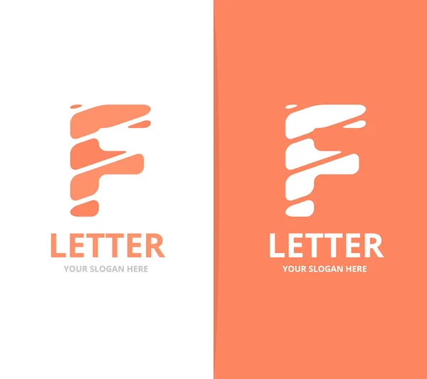 Modèle unique de conception de logo de lettre vectorielle F . — Image vectorielle