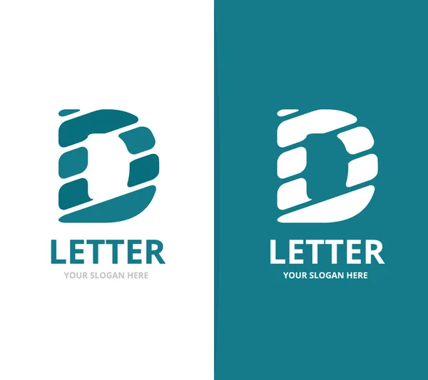 Unika vektor bokstaven D logo designmall. — Stock vektor